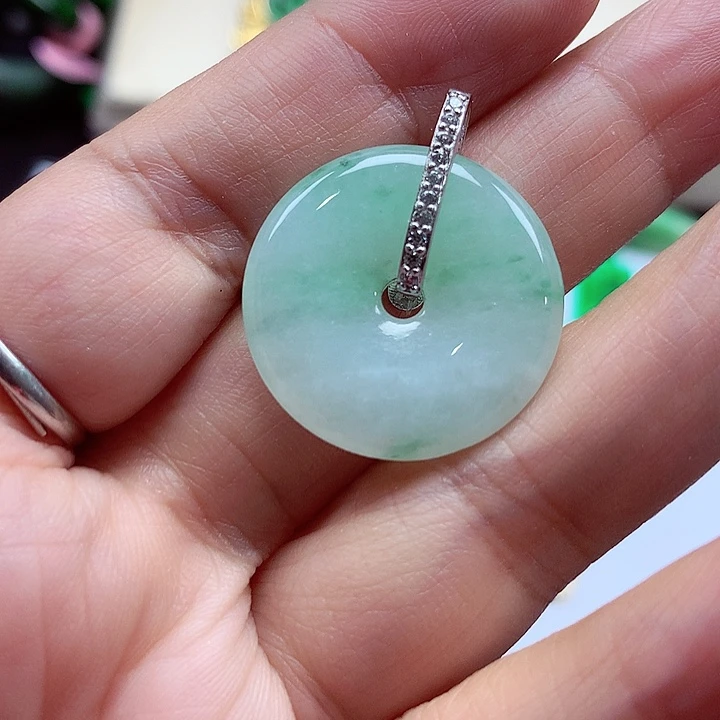 颈饰银S925镶嵌翡翠翡翠