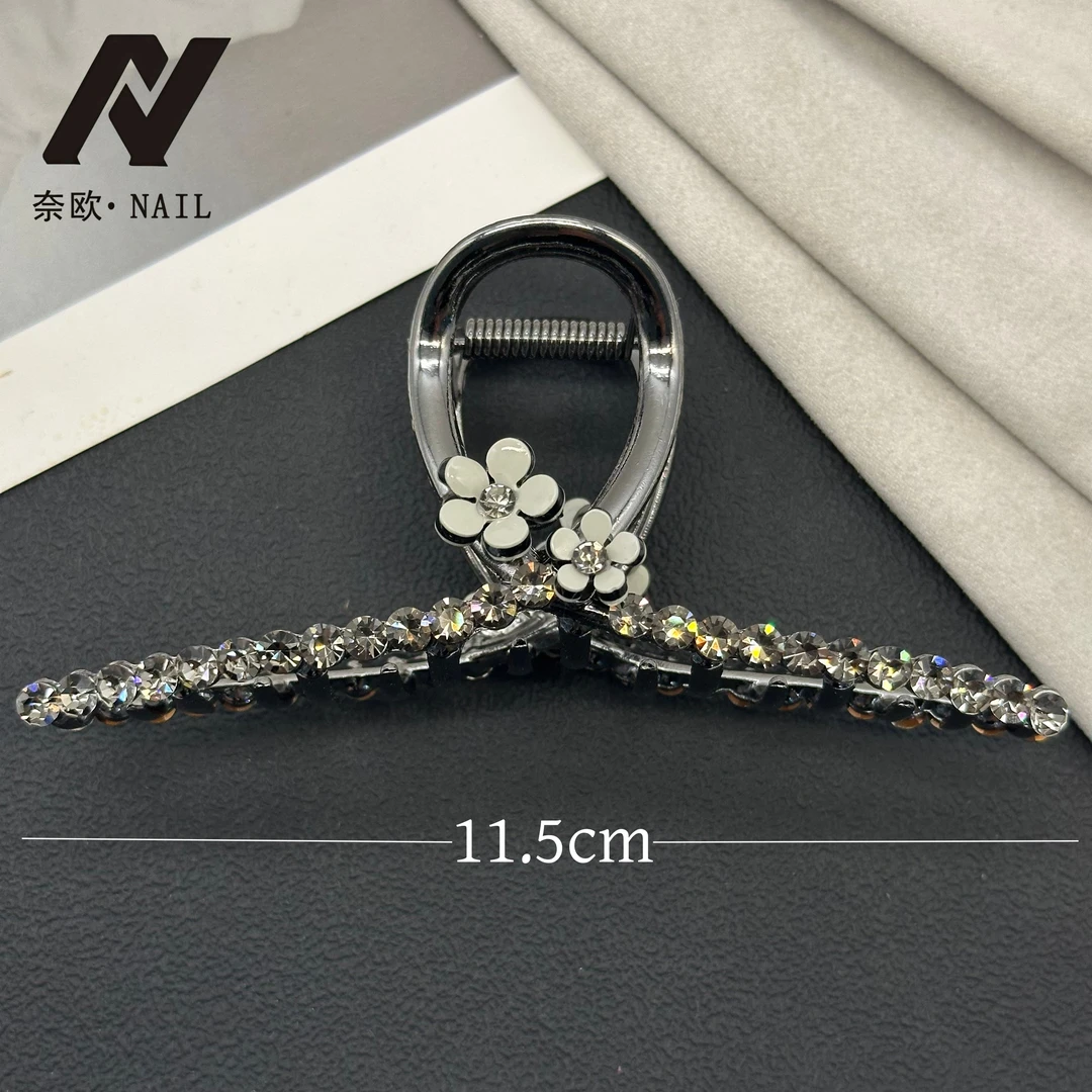 【NAIL·奈欧】设计师系列6372花朵抓夹鲨鱼夹高级优雅大号