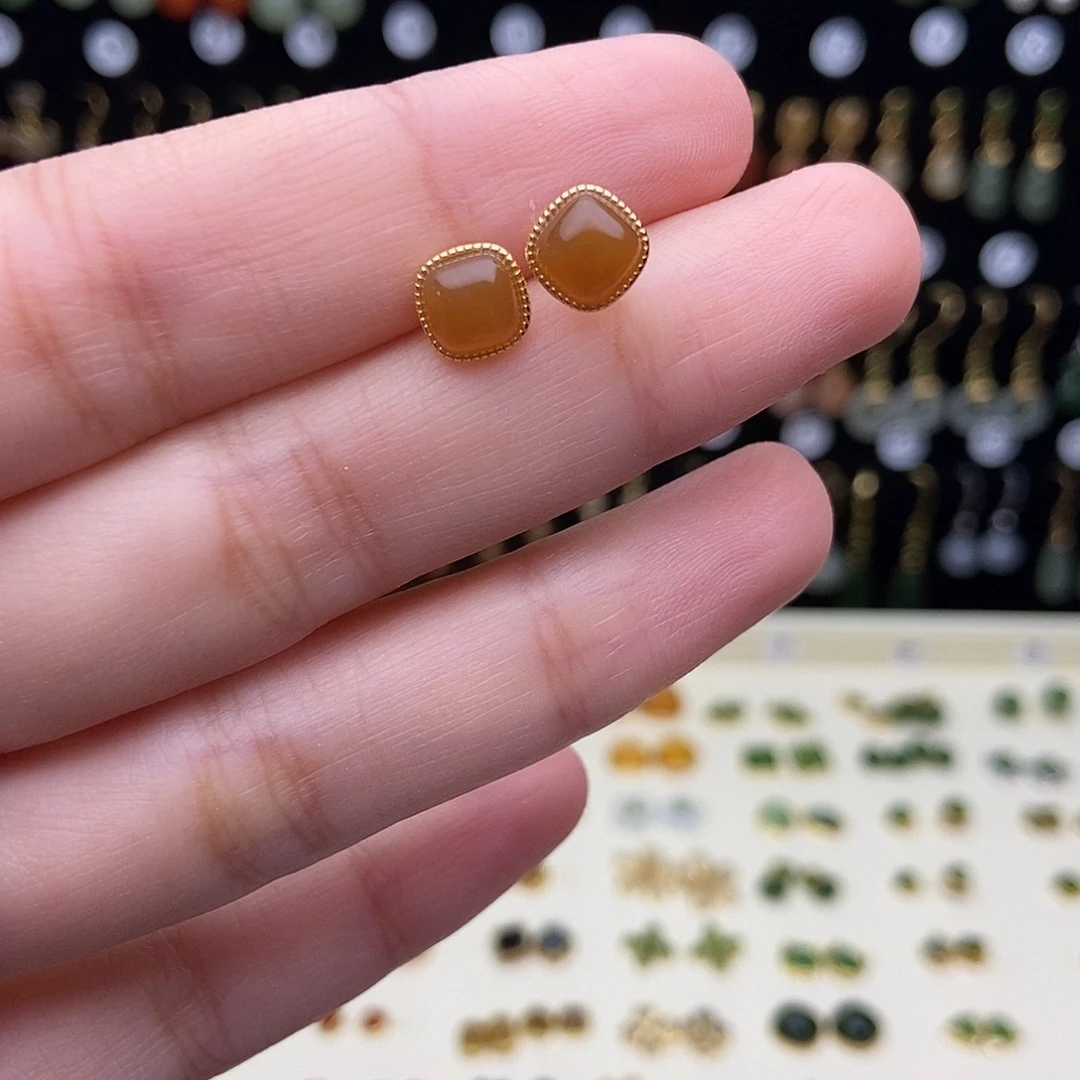 南红玛瑙银S925镀金镶嵌颈饰