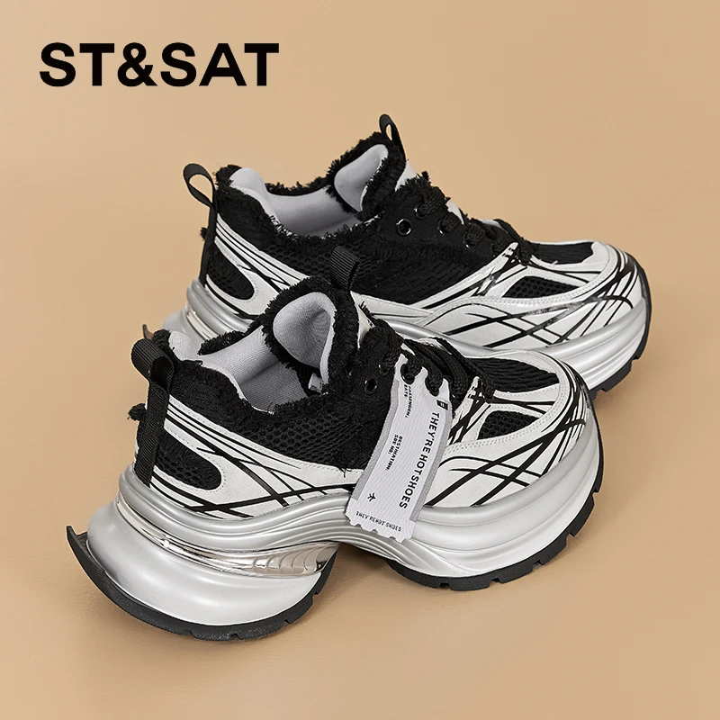 星期六老爹鞋女2025春季新款女鞋女款爆款鞋子增高百搭休闲运动鞋