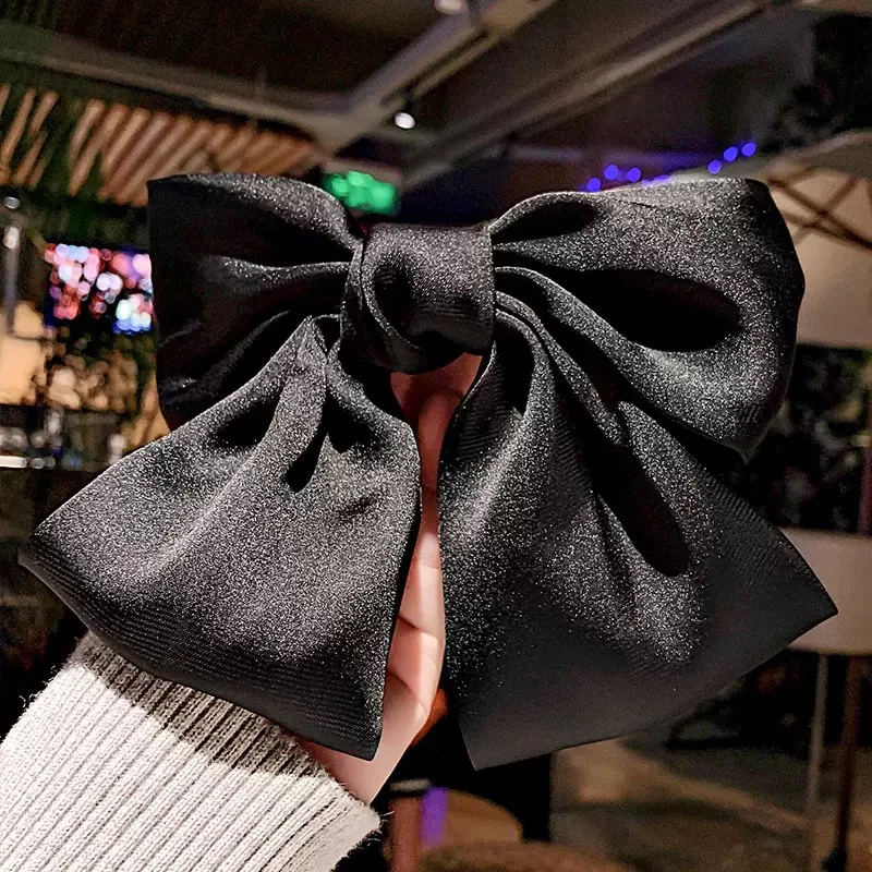 韩国大蝴蝶结发夹后脑勺发饰红色发卡大人头饰夹子女大女童卡子