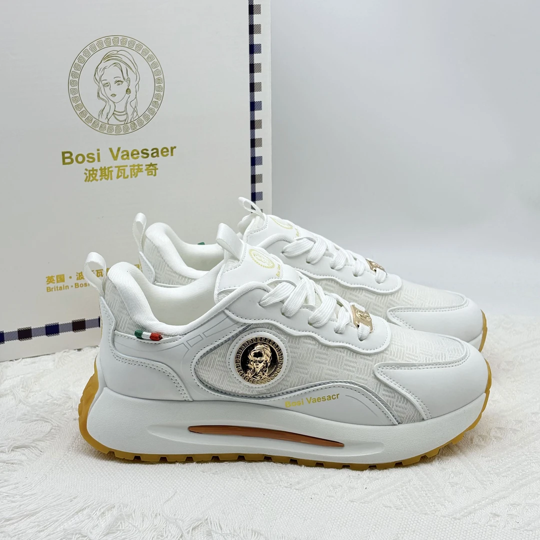 【男女同款】Bosi Vaesacr波斯瓦萨奇2025秋季白色网面轻奢时尚鞋