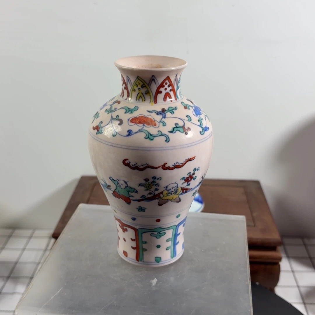 波***瓶斗彩人物故事陶瓷瓶