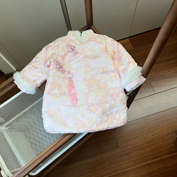 【编号C27】td239-09-儿童围脖旗袍 粉色-MGF