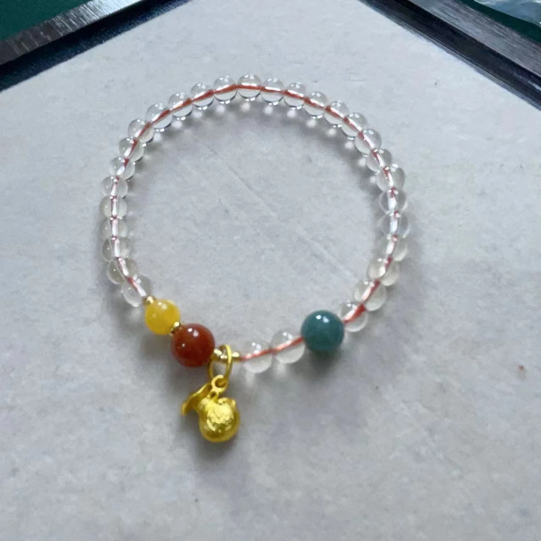 黄水晶钱袋单圈手串 309 DZ