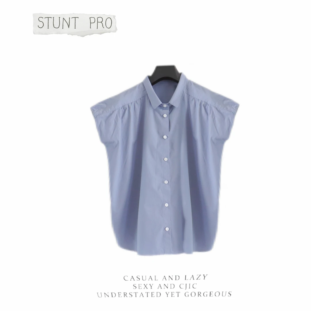 小众设计师款夏季休闲无袖衬衫1569