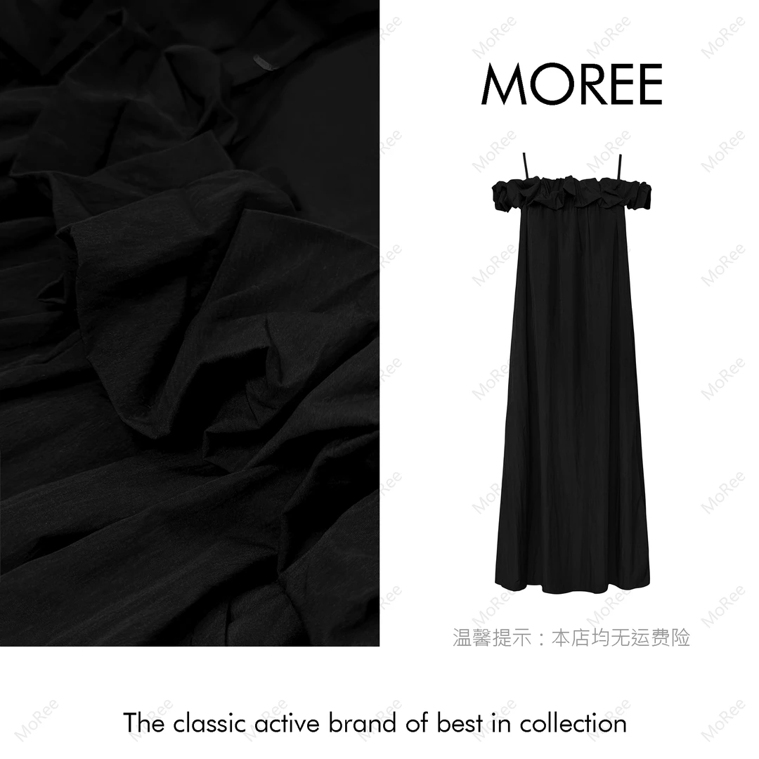 【MOREE】Décrétons高级感拼接中长款连衣裙-10363