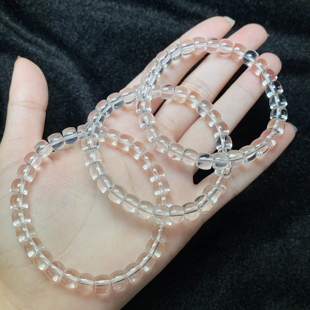 【云上叙】 V80555-S-白水晶单圈手串-多样性发一件-6.5×5mm（甄选）