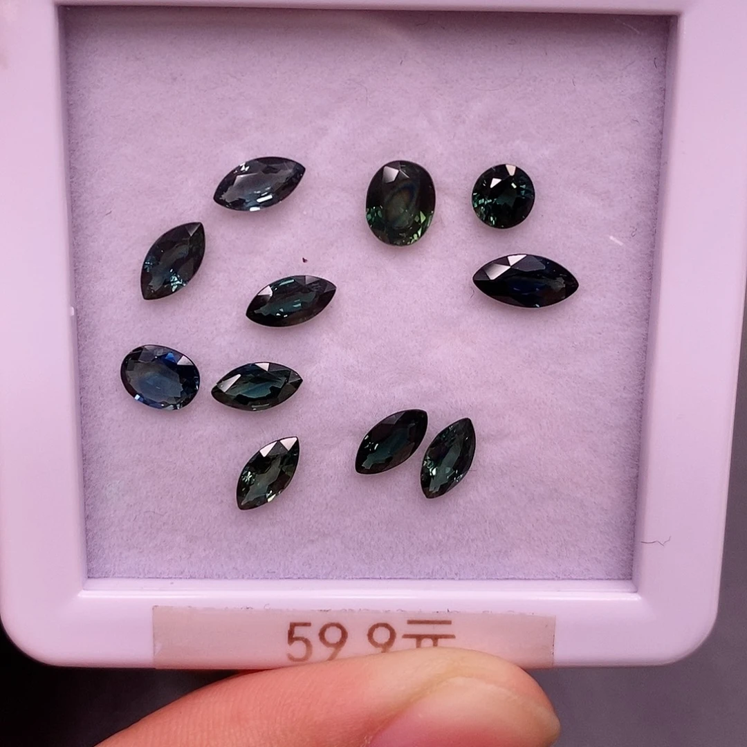 裸石蓝宝石59.9两粒，仅供展示，挑好上定向
