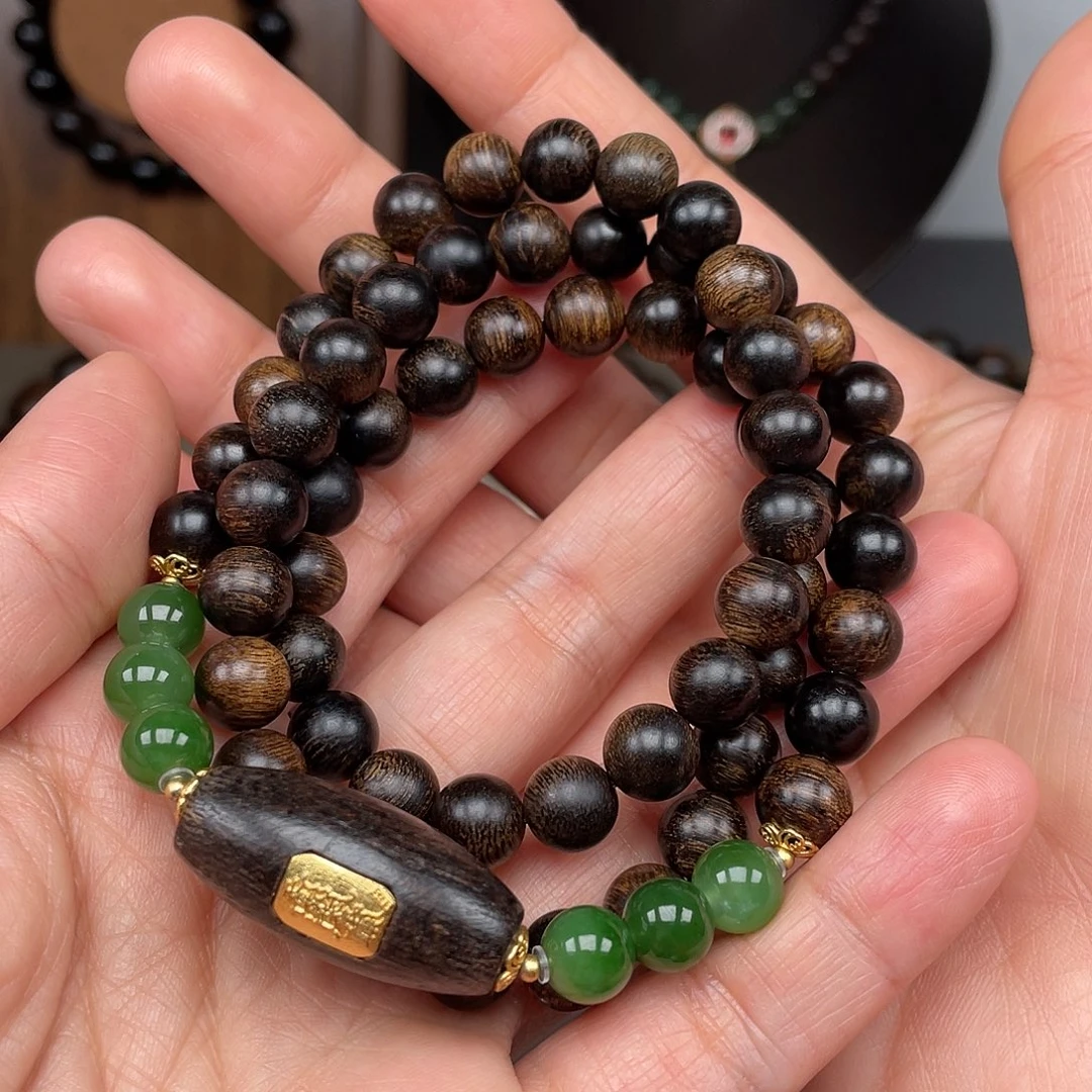 沉香手串越南芽庄白棋瘿子瘤疤