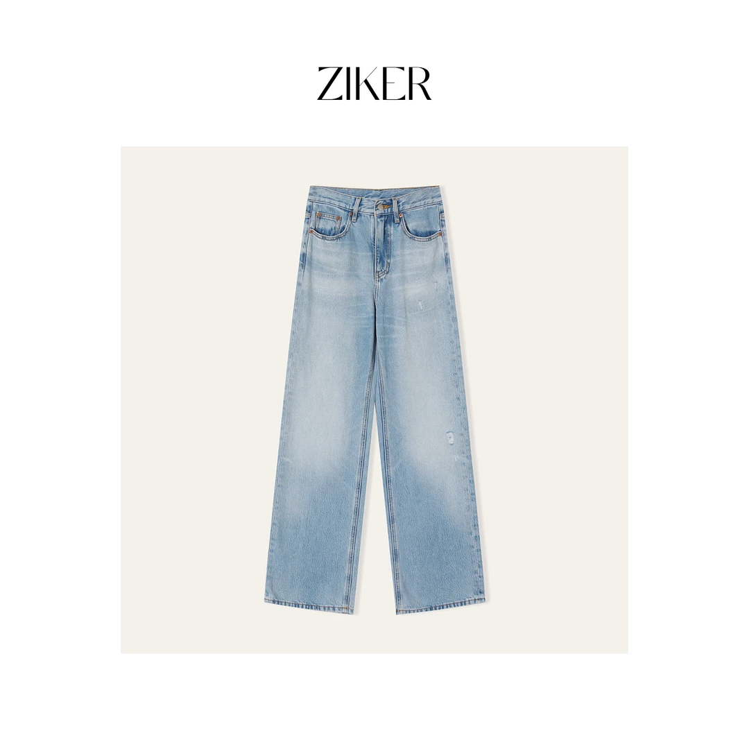 ZIKER｜天丝棉混纺百搭直筒牛仔裤（套袋羊毛模式轻柔机洗）