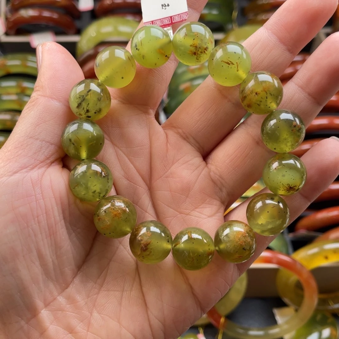 未镶嵌蛇纹石玉手链