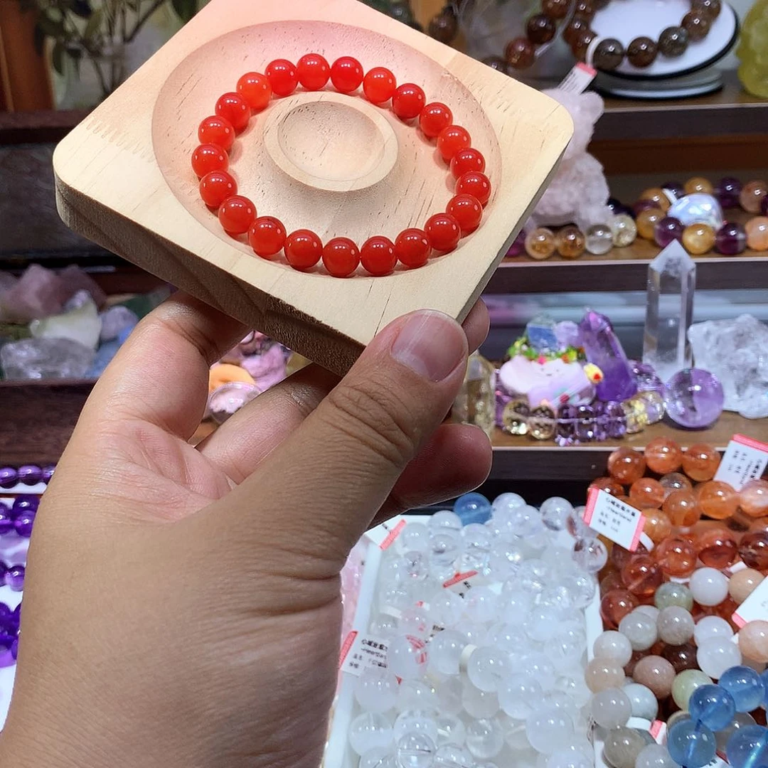 水晶手串未镶嵌玛瑙