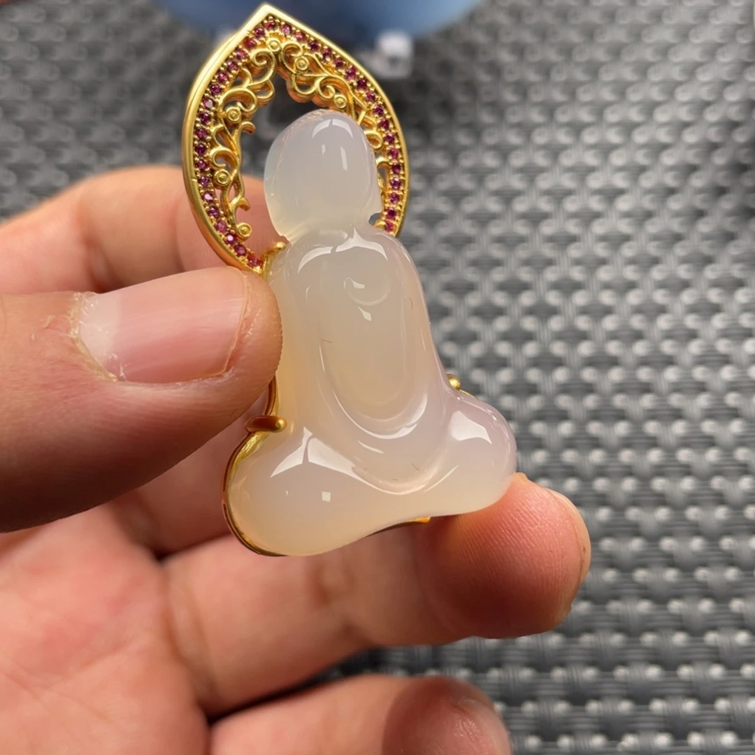 珞***山玛瑙/玉髓合金颈饰