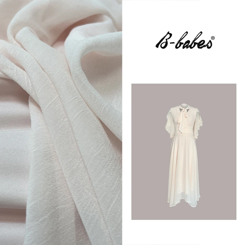 B-babes【风轻轻吹】超仙名媛温柔飘逸系带气质收腰显瘦连衣长裙-倾