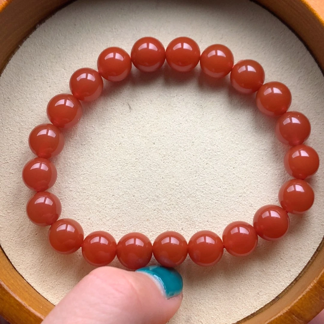 南红玛瑙未镶嵌保山天然原矿南红9mm+手串