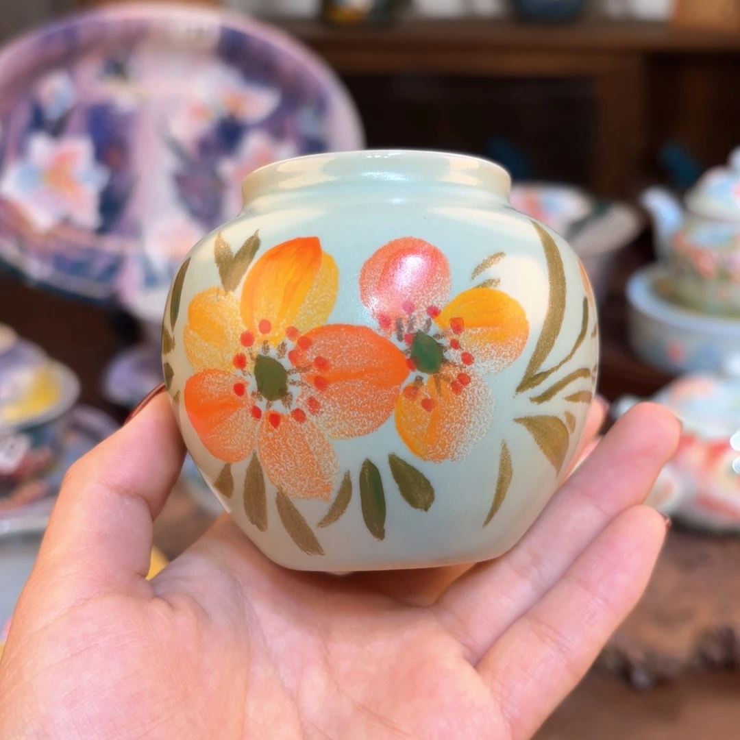 景德镇手绘高温釉下彩陶瓷茶具