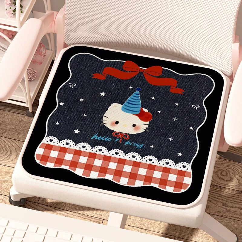 卡通HelloKitty可爱冰丝夏季坐垫屁垫学生久坐办公教室透气凉感垫
