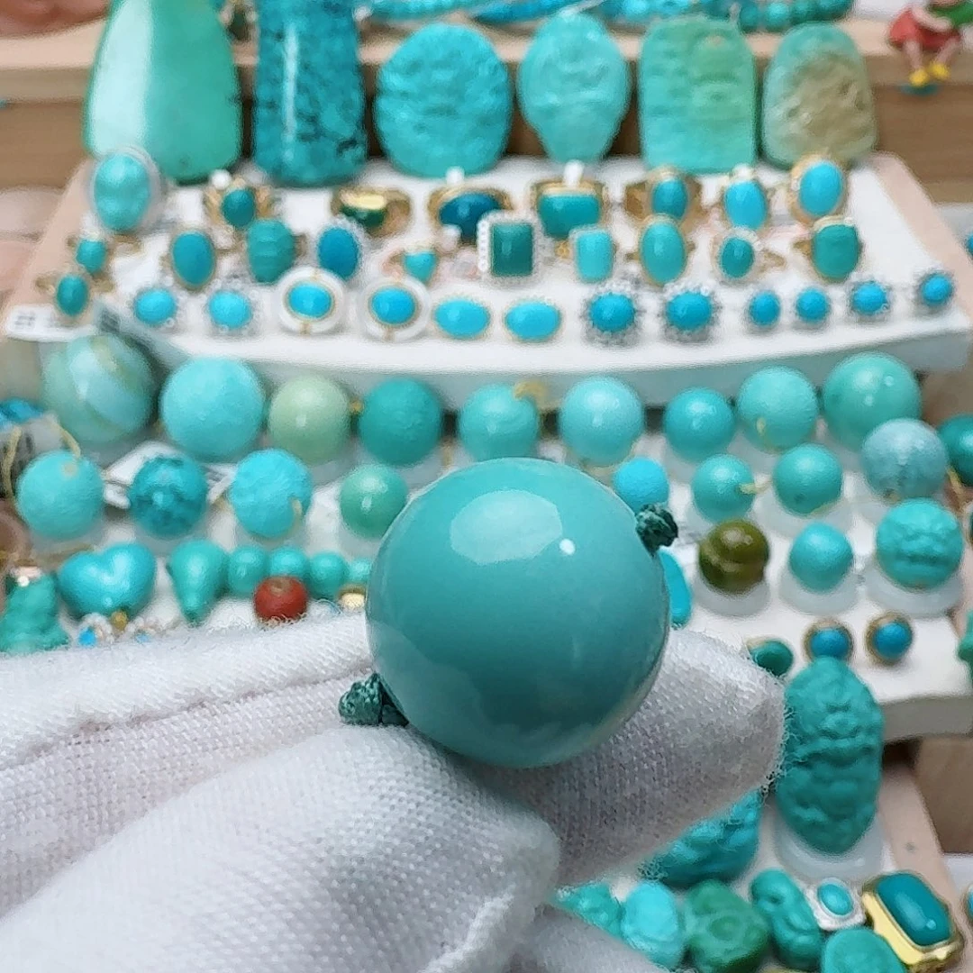 绿松石未镶嵌15圆珠