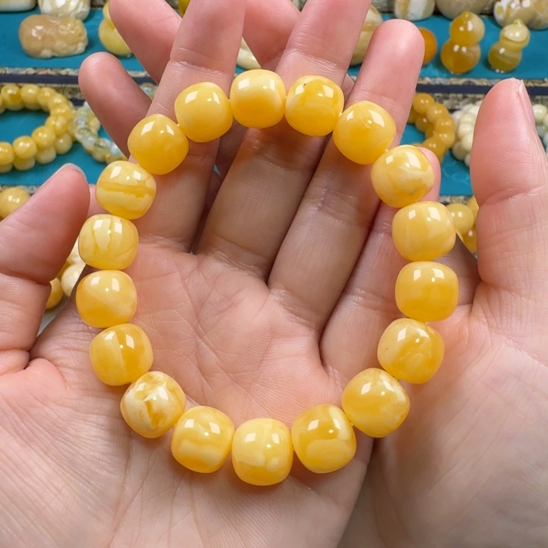 琥珀未镶嵌手链同料