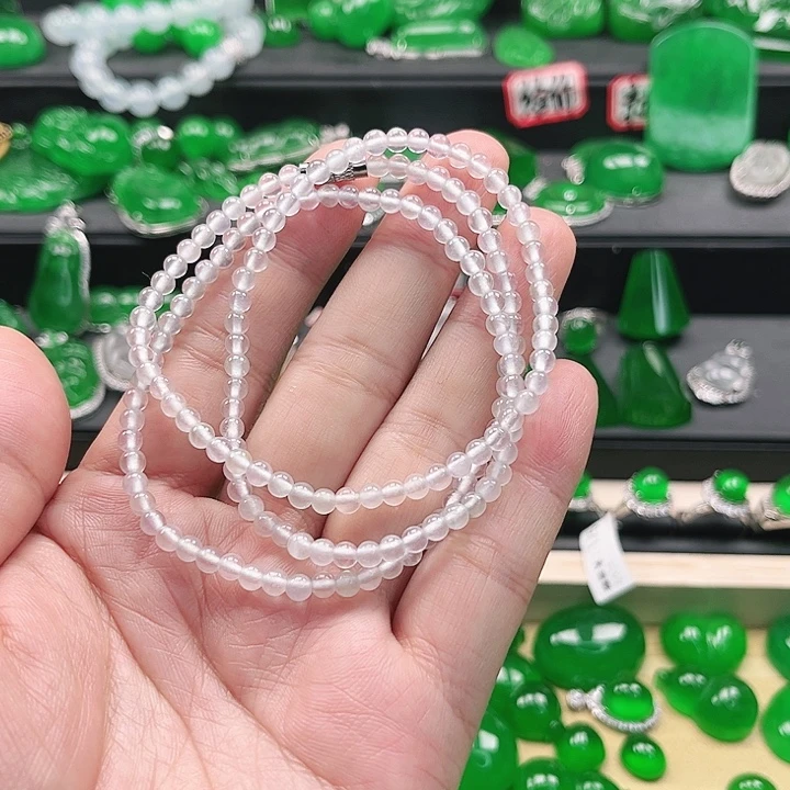 翡翠未镶嵌手链珠链