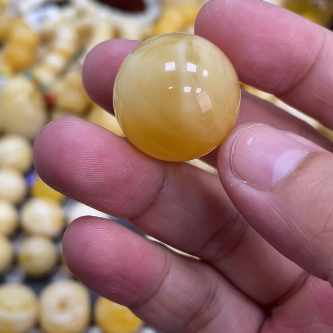 未镶嵌琥珀珠宝奇石22.6mm瑕