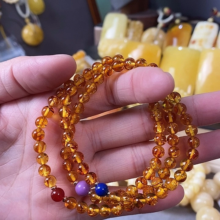 琥珀未镶嵌裸石多圈