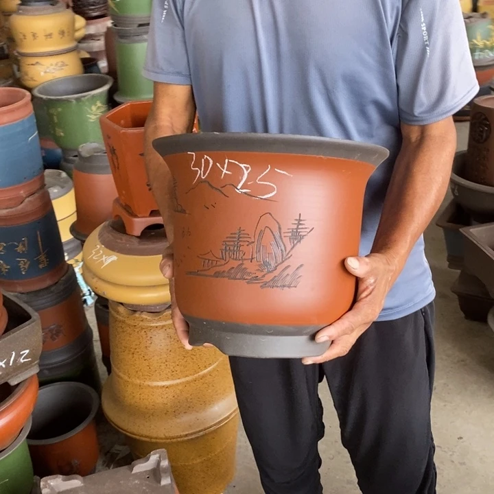 紫砂花盆盆栽花卉苗木种植