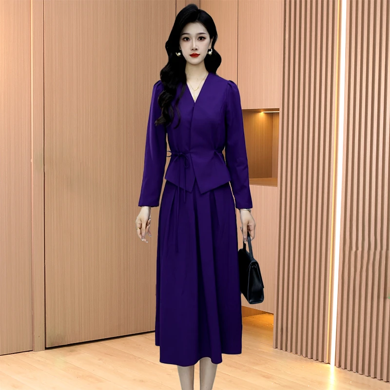 【两件套】外套加裙子时尚气质两件套女士秋季休闲减龄显瘦穿搭