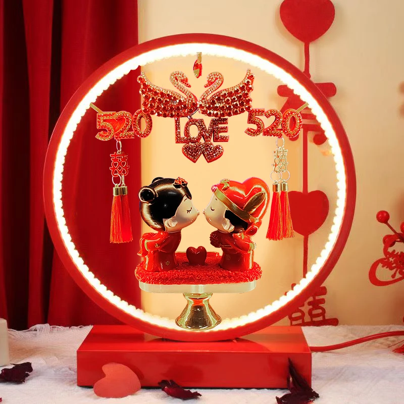 结婚台灯婚庆长明灯新婚送新人闺蜜实用礼物陪嫁灯婚房床头灯婚礼