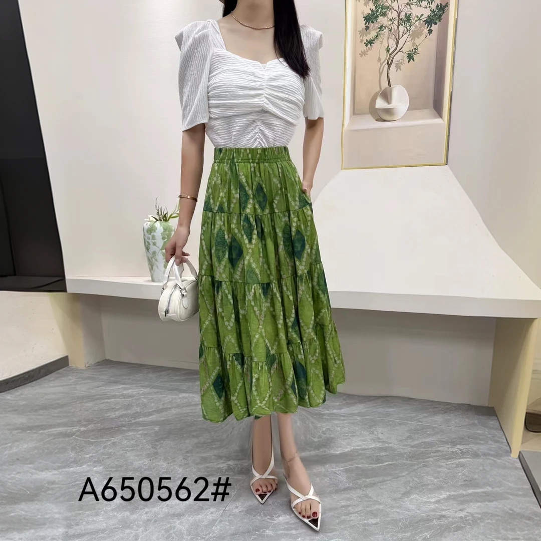 【燕珍时装】2025夏季新款650562时尚百搭潮花色气质半身裙