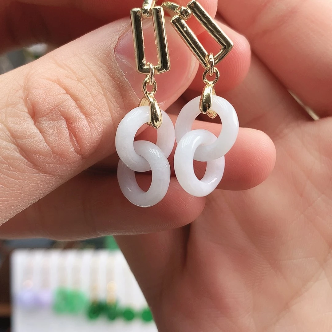 翡翠耳饰未镶嵌耳饰