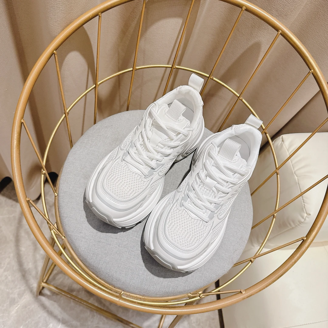 1199新款网面百搭厚底透气休闲老爹鞋