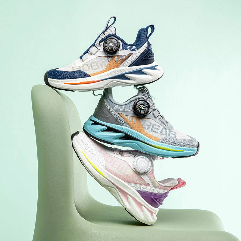 哈比熊儿童鞋子6-12岁秋季新款男女童减震透气运动复古休闲老爹鞋