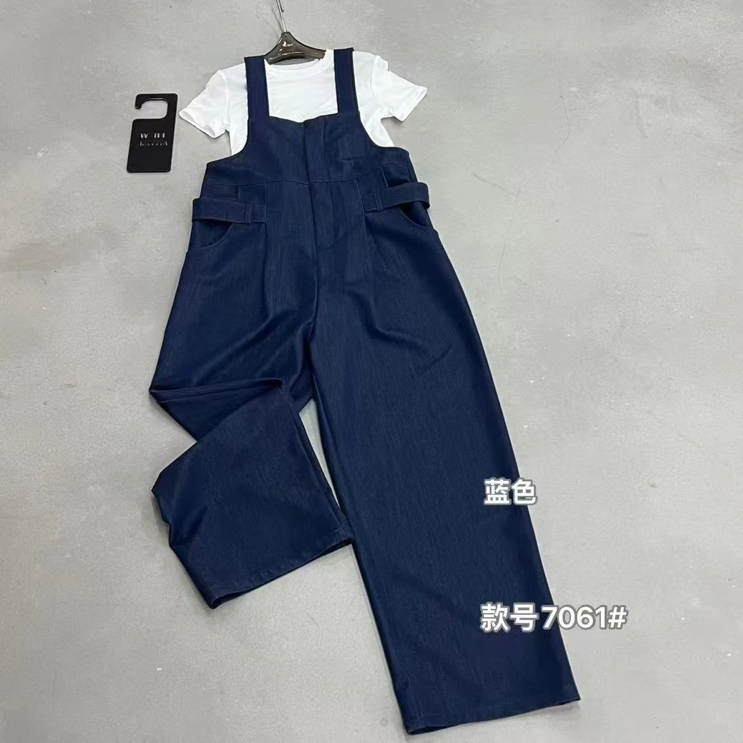 鑫燃Kiki 复古简约休闲百搭背带裤 7061 潇家 【F】