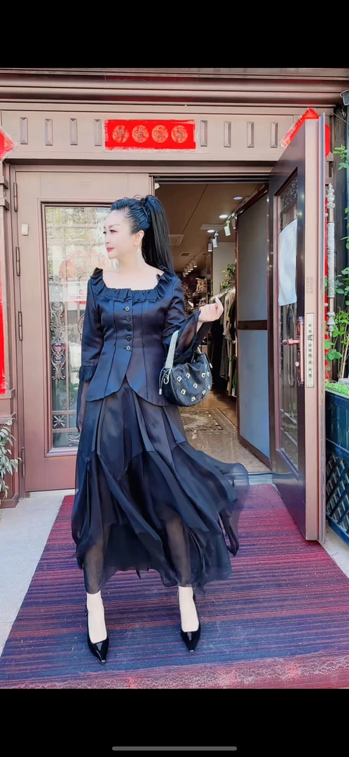 设计师原创浪漫飞飞袖套装