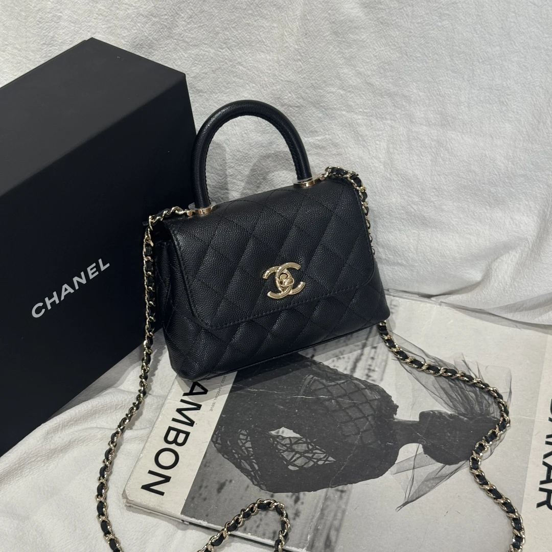 99新 Chanel/香奈儿 Chanel 24k cocohandle nano黑金 订金
