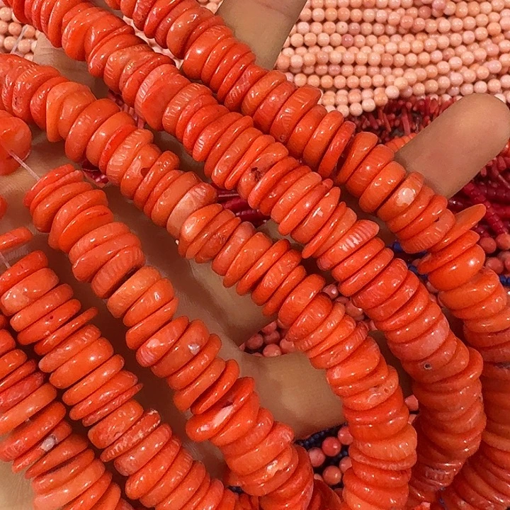 玛瑙/玉髓合金珠宝半成品一条12mm左右橘色不规则片片