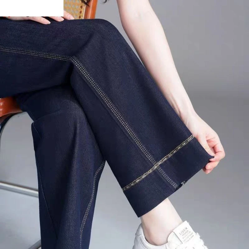 直筒牛仔女夏季薄款新款小个子女款高腰牛仔裤女款爆款2025新款