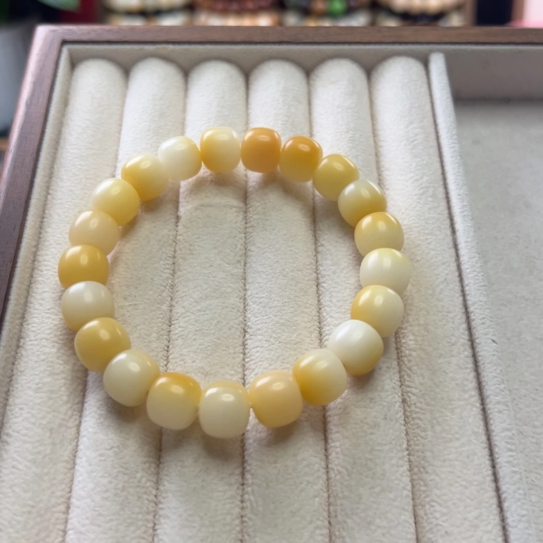 菩提根/象牙果手串卡10桶珠干磨微瑕