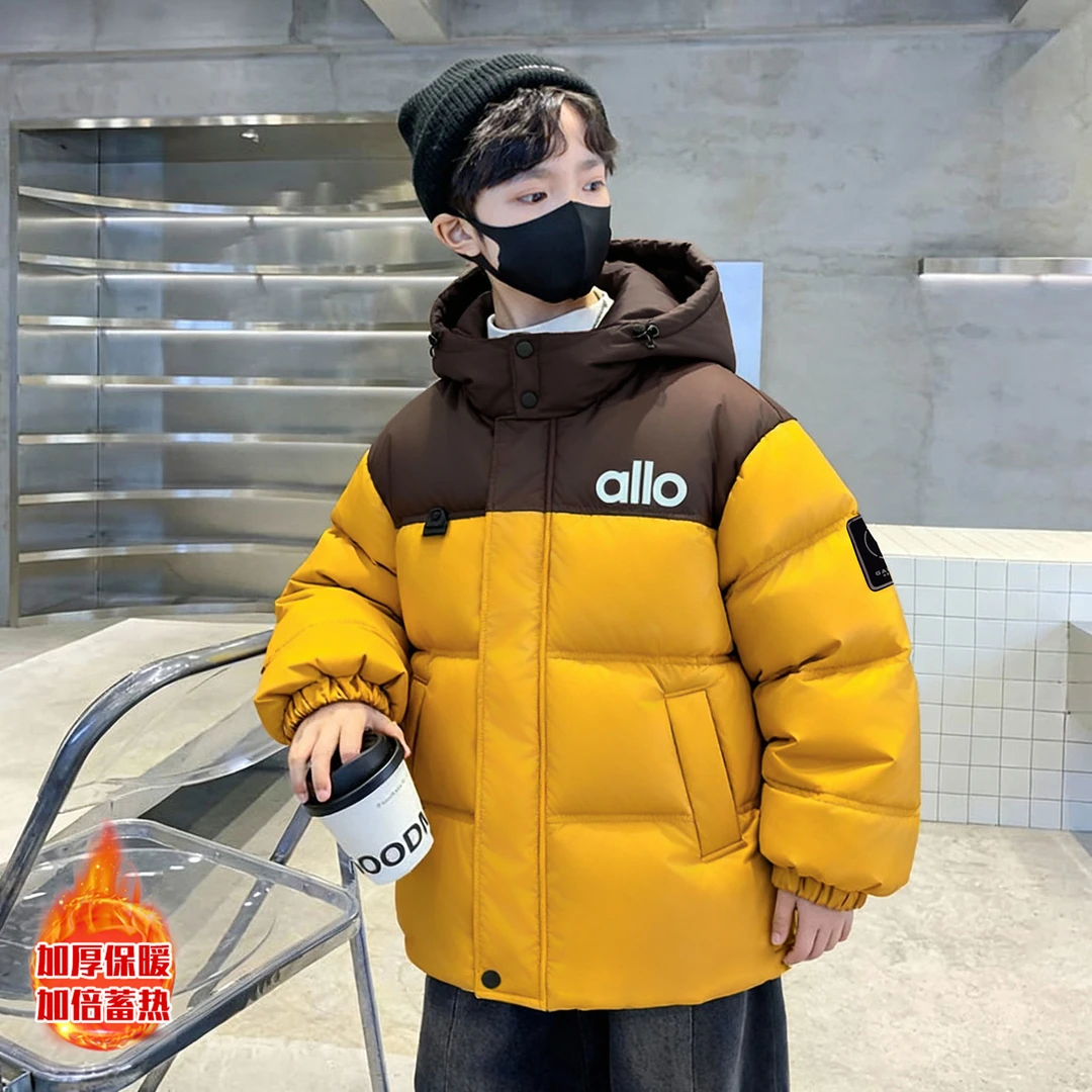 儿童装男童冬装夹棉棉衣外套2025新款中大童棉袄冬季男孩加厚棉服