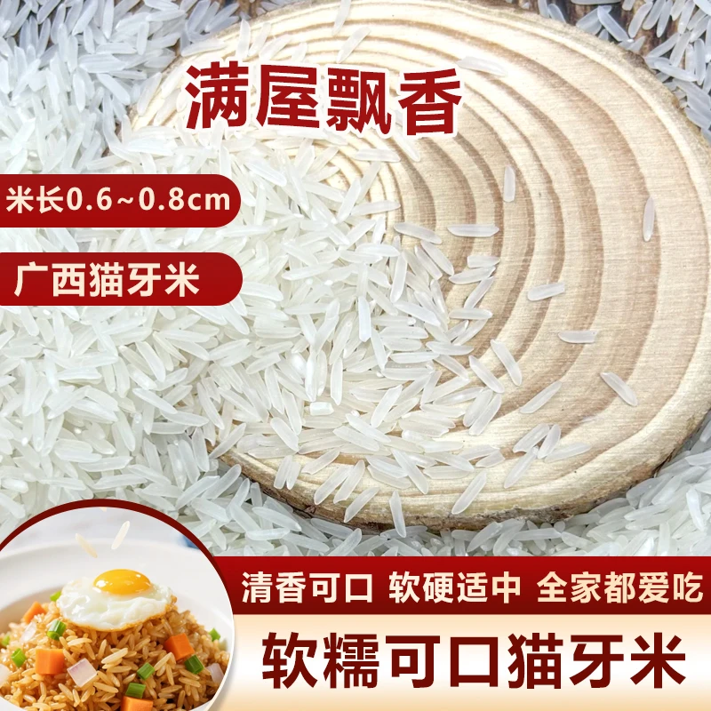 5斤长粒香丝苗米优质新米营养清香稻花香甜颗粒分明大米猫牙米