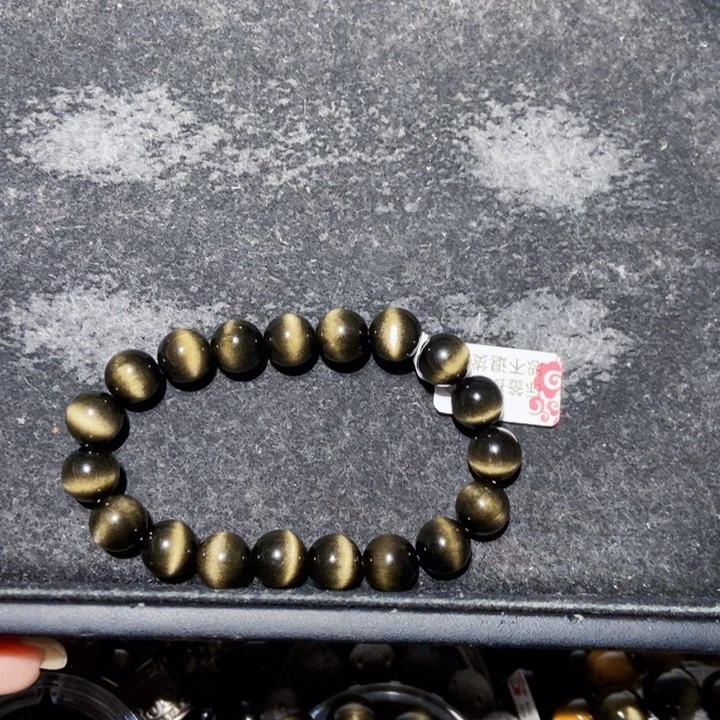 黑曜岩未镶嵌手串云****