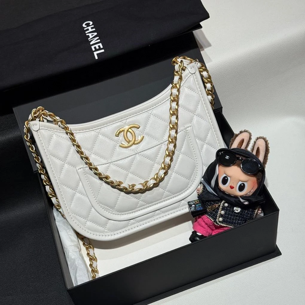 未使用 Chanel/香奈儿 白金横版hobo嬉皮包 芯