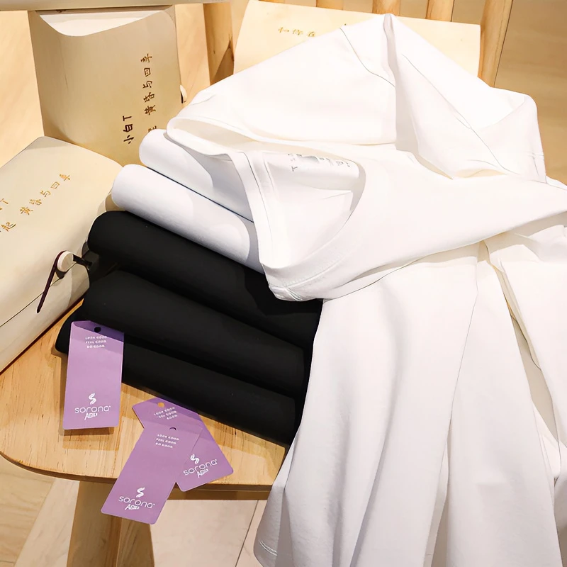 时尚百搭杜邦索罗娜木盒 情侣款短袖T恤SS23126