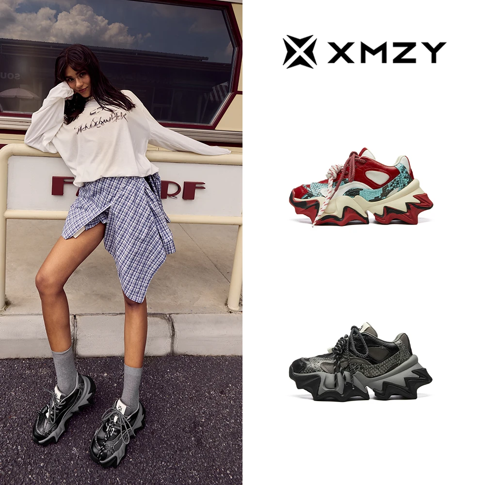 【界纹】XMZY2025秋款原创设计师款时尚嘻哈街头风厚底老爹鞋女