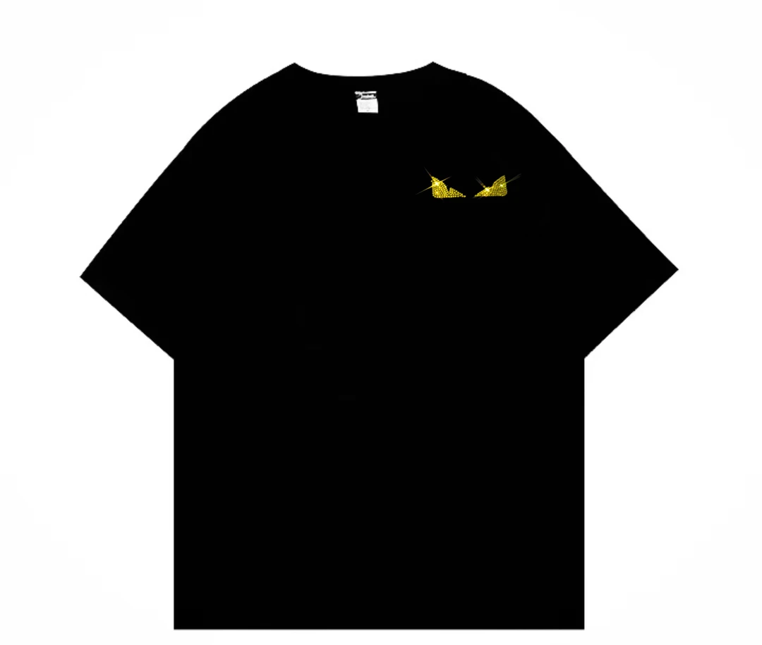 【5号链接-恶魔之眼】潮流260克纯棉T恤简约圆领宽松半袖t恤轻奢