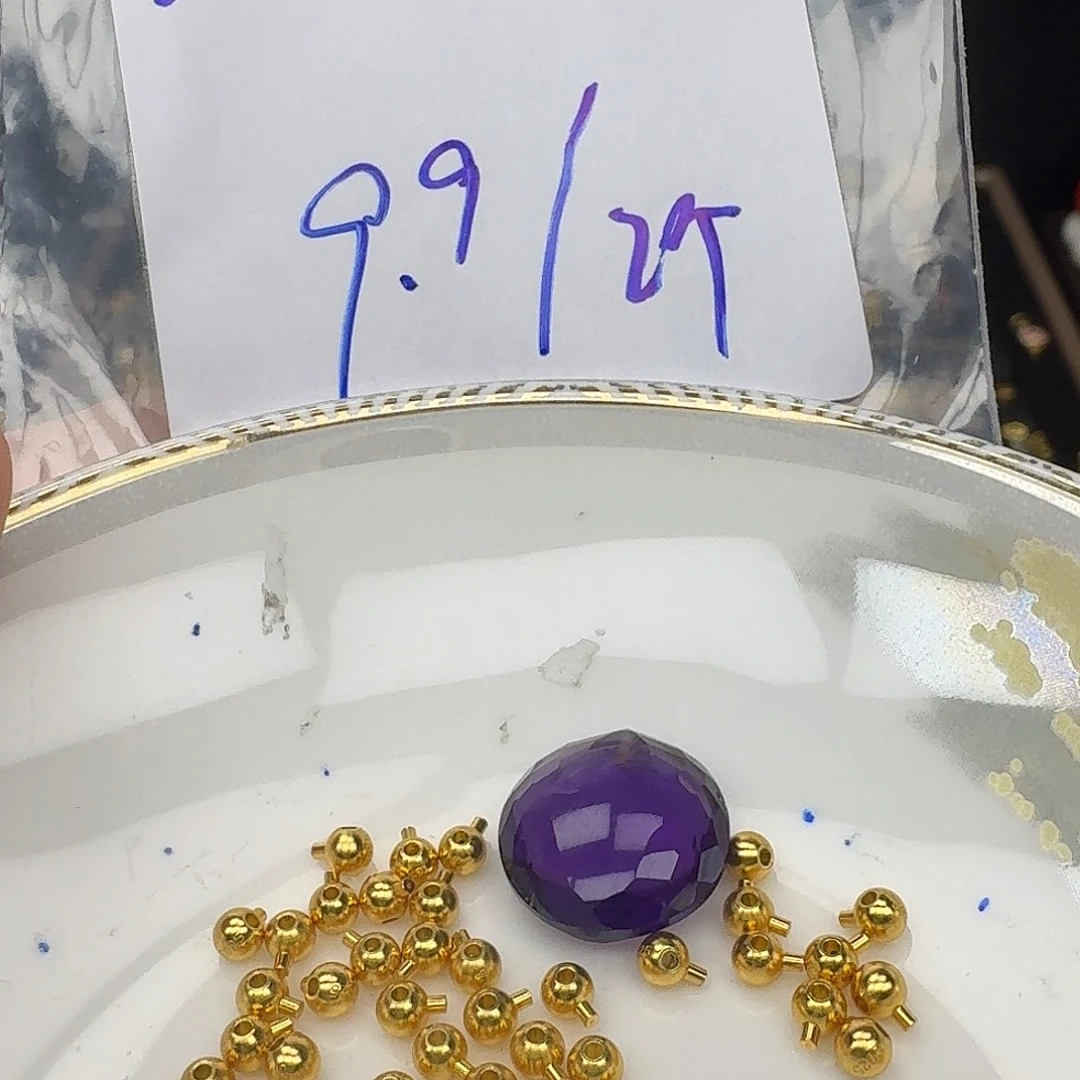 紫晶颈饰银S925镶嵌紫水晶925镶嵌95