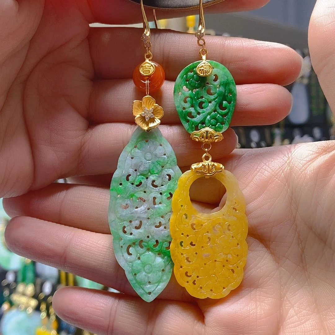 未镶嵌翡翠耳饰翡翠