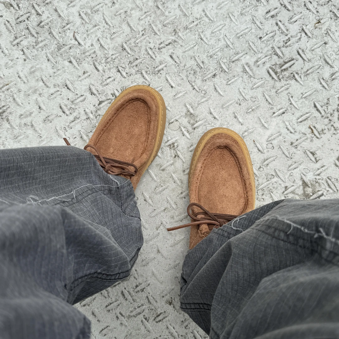 Kapital日单复古宽边厚底老爹鞋增高鞋笑脸袋鼠鞋真皮休闲鞋男潮